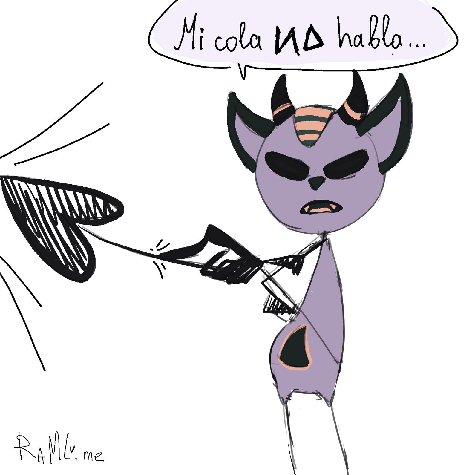 “My tail doesn’t speak..”