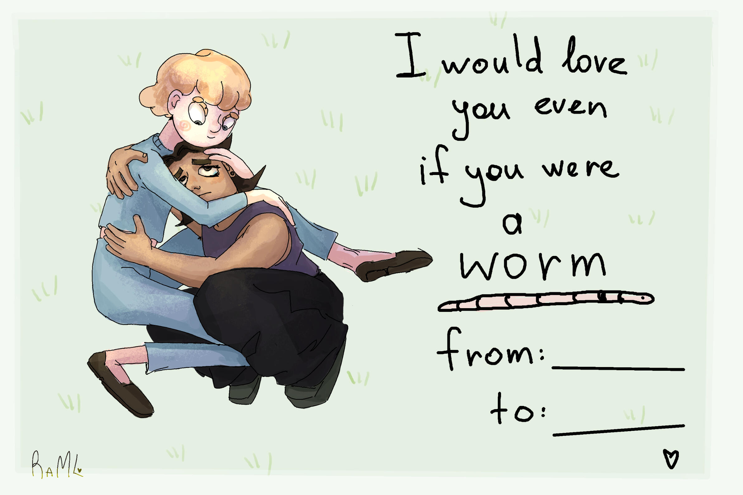 A Valentine’s card with Snitch and Teddy